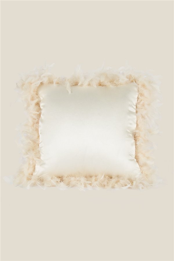 Cuscino Golden con piume